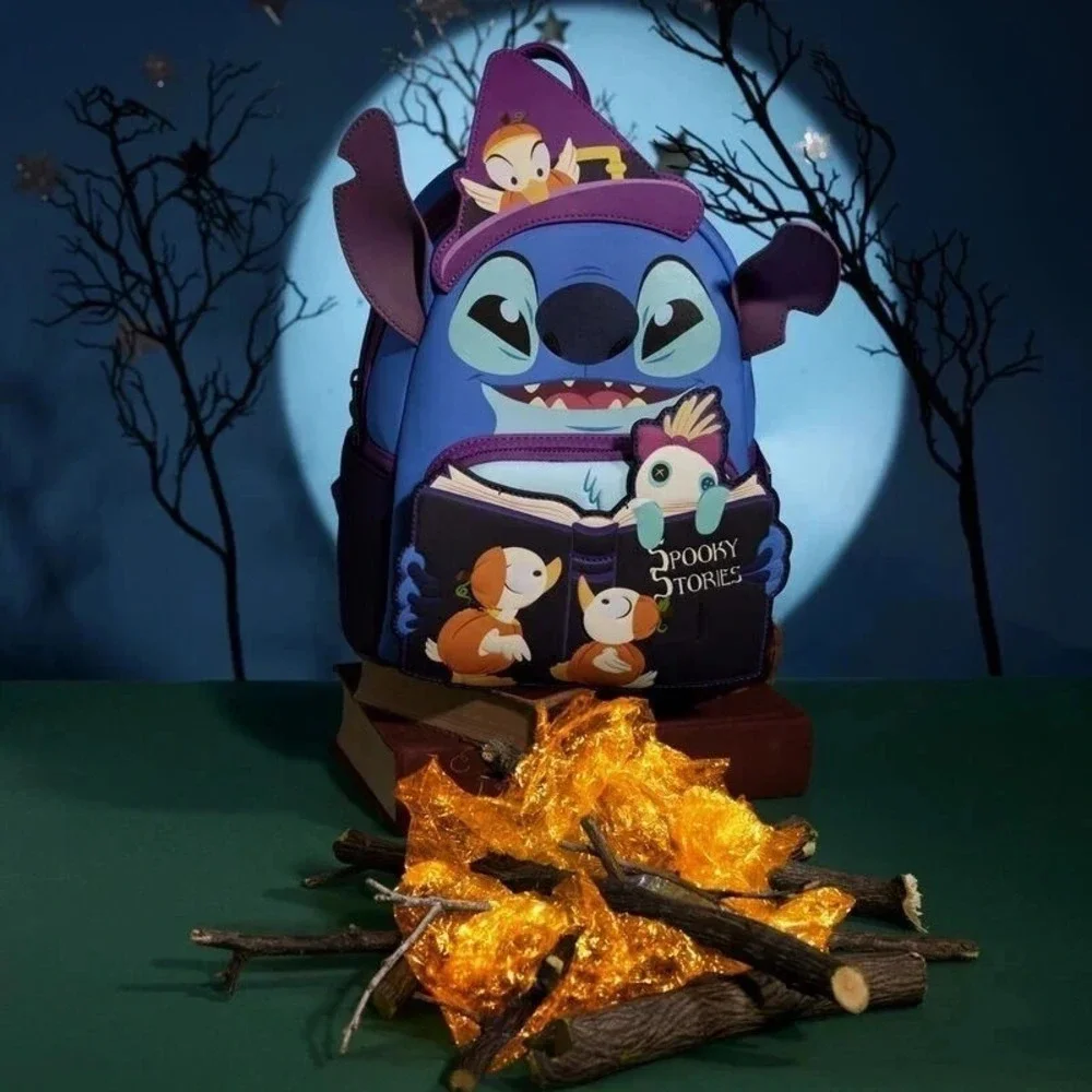 Loungefly Disney Stitch Spooky‎ Stories Halloween Glow Mini Backpack Exclusive